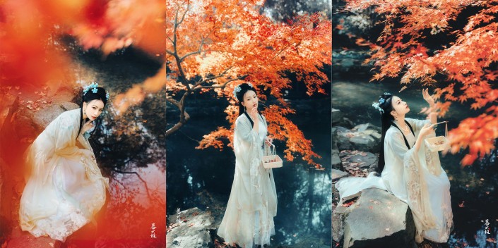LR调出秋季人像照片古典艺术效果