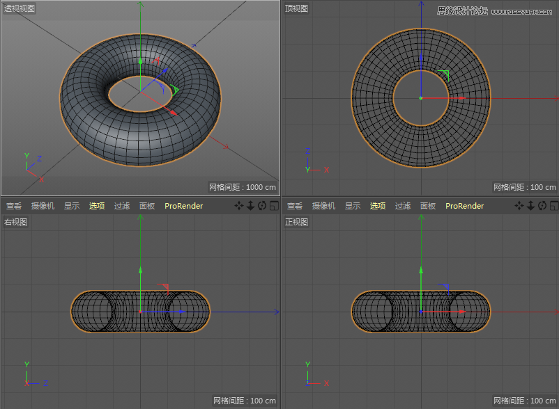 C4D详解甜甜圈美食的建模及渲染