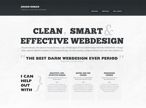 20个简洁风格的设计师网站设计欣赏