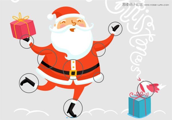 CorelDRAW绘制卡通风格的圣诞节插画