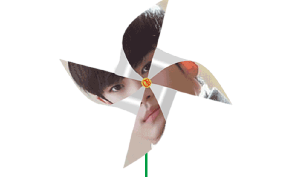 Photoshop制作转动的人像风车GIF动画图片教程