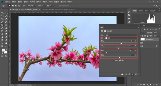 Photoshop结合LR调出更有意境的桃花