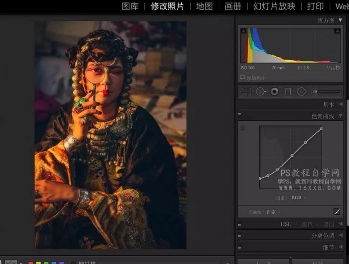 LR教程：调出复古国画风的人像作品