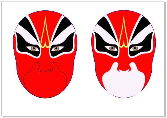 CorelDRAW X7绘制中国风京剧脸谱