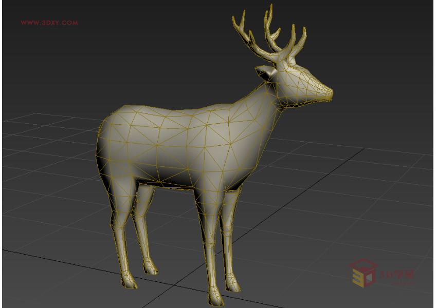 3ds Max快速打造网格特效的麋鹿效果