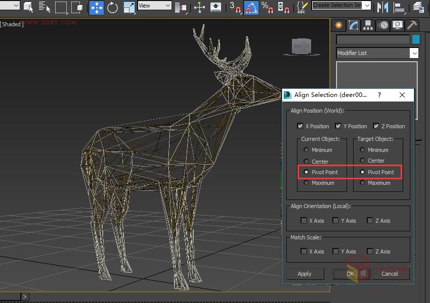 3ds Max快速打造网格特效的麋鹿效果