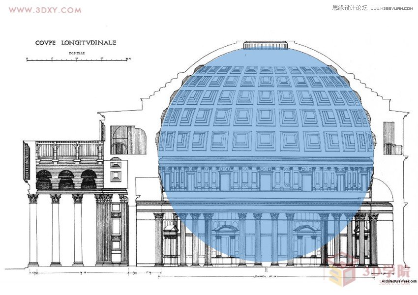 3ds Max给罗马万神殿穹顶建模教程