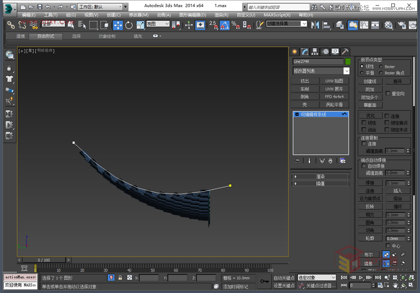 3Dmax制作逼真的古典凉亭效果图