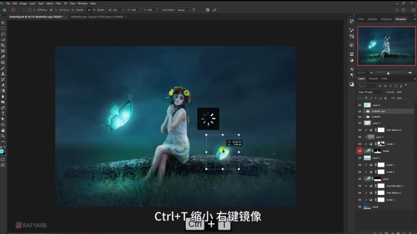 Photoshop合成梦幻仙境场景的精灵仙子