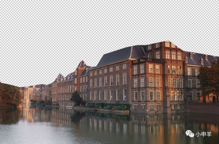 Photoshop快速给建筑照片添加傍晚效果