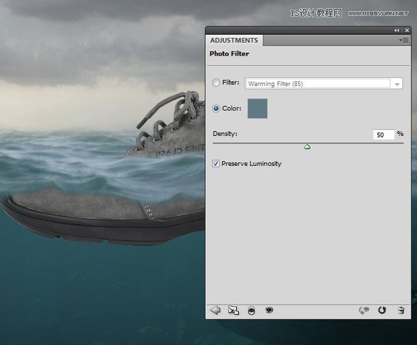 创意合成：用PS合成水中漂流的可爱猫咪