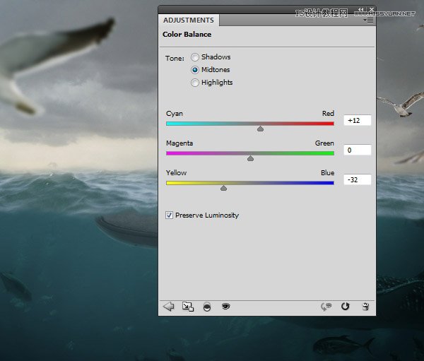 创意合成：用PS合成水中漂流的可爱猫咪