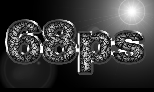 Photoshop制作黑色网络纹理字效果字体设计教程