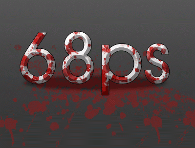 Photoshop制作非主流血迹文字教程