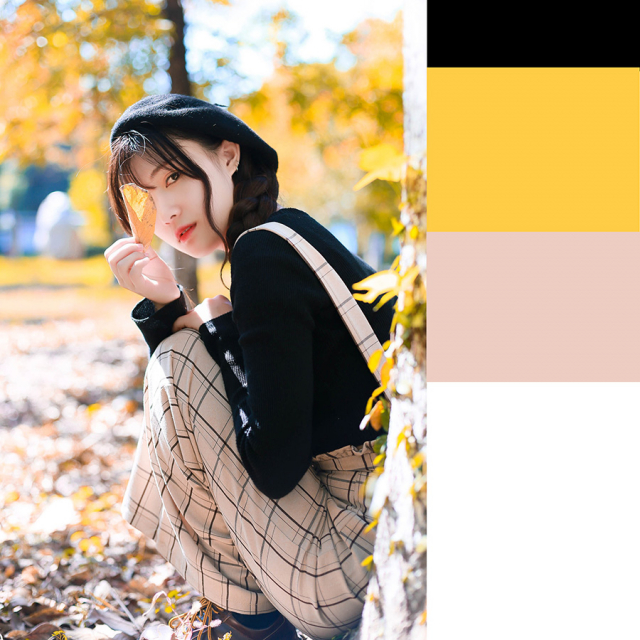 摄影师如何排除秋季暖黄色人像效果