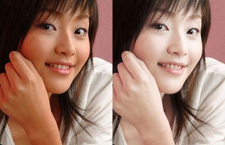 Photoshop面部美容增白、去油光、润肤的技巧